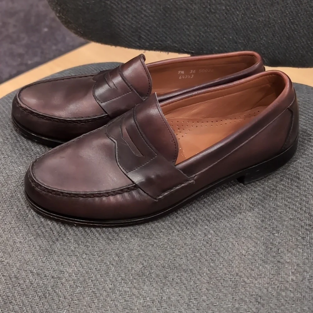 Allen Edmonds 'Cavanaugh' Calfskin Leather Penny Loafers Oxblood 9.5 EEE (3E)
